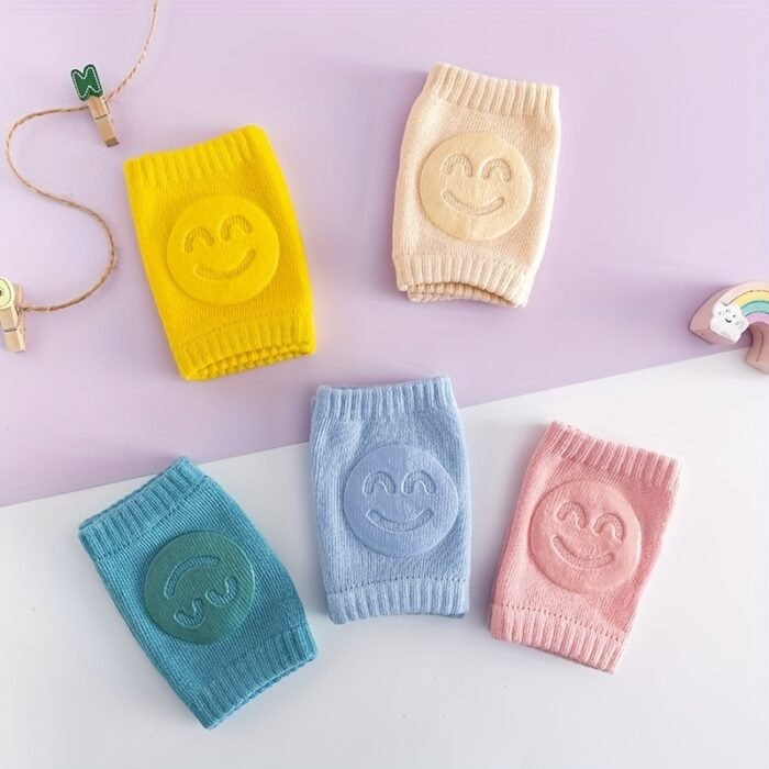 Four-Season Plush Baby Knee Pads with Adjustable Elastic Cuffs - Non-Slip Crawling & Walking Support for Infants, Soft Breathable Design in Light Blue, Yellow, Pink, Beige, Baby Knee Pads, Crawling Baby Gear, Playful Design, Comfortable Fit - Image 11