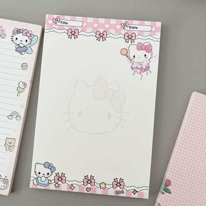 1pc/4pcs for Hello Kitty Sticky Notebooks - Assorted Designs, Perfect for Office, Notes, and School, Cute Stationer - Image 8