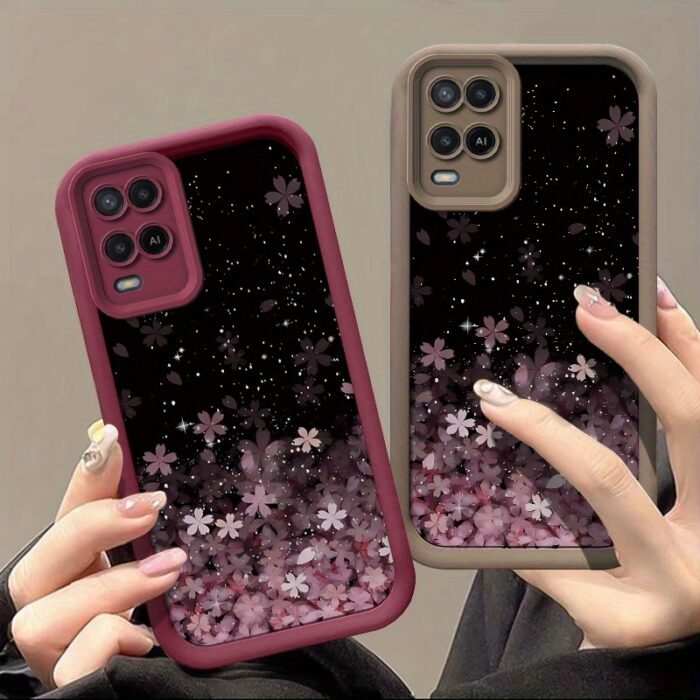 High-Quality Phone Case Featuring Pink Floral Sakura Design, Compatible with for Oppo A54, This Soft Shockproof Shell Offers Full Coverage Protection And Is Suitable for Both Men And Women - Image 6