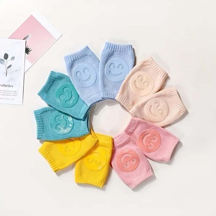 Four-Season Plush Baby Knee Pads with Adjustable Elastic Cuffs - Non-Slip Crawling & Walking Support for Infants, Soft Breathable Design in Light Blue, Yellow, Pink, Beige, Baby Knee Pads, Crawling Baby Gear, Playful Design, Comfortable Fit - Image 16