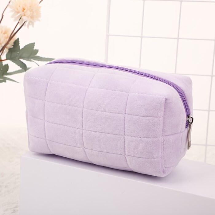 Cosmetic Storage Bag, Cosmetics Organizer Pillow Case - Chic Minimalist Design for Students and Women's Travel Makeup Bags & Cases. Suitable for Lipstick, Brushes, Skincare Products, Phones, Coins, Small Items; Ideal as Home Use or Gift with Multi-Functionality in Bohemian Style – Perfect Convenience on the Go! Zippered Packing Essentials for Camping - Image 6
