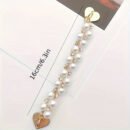 Stylish Acrylic Beaded Phone Lanyard with Golden Heart Charm—Multifunctional Phone Case Bracelet Set Including Tape, Ideal Gift for Women