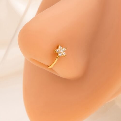 Elegant Geometric U-Shaped Nose Clip with Sparkling Cubic Zirconia - No-Piercing Jewelry for Women, Perfect for Daily Wear & Parties, Zinc Alloy, All-Season Accessory, Party Jewelry|Elegant Jewelry|Synthetic Gemstone Accent