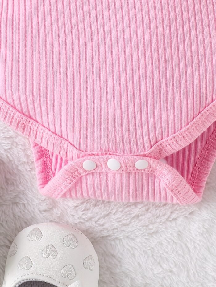 Summer New Arrival Girls' Sweet and Cute Halter Neck Bow Tie Skirt Set - Pink Ribbed Tank Top with White Tulle Skirt, Butterfly Print, Sleeveless, Square Neck, Non-Stretch Fabric, Perfect for Casual or Party Wear, Cute Outfit, Playful Design, Soft Texture, for Outdoor - Image 6