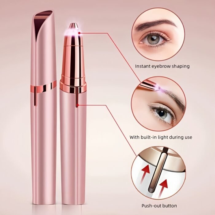 Electric Eyebrow Trimmer, Automatic, USB Charging, Rechargeable Lithium Battery 60mAh, Unscented, Abs Material, with Eyebrow Knife and Shaper (or Blade) for Women, Unisex Body Hair Remover - Image 3