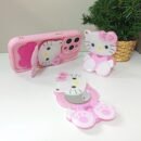 2025 New Sanrio for hello kitty Phone Case Stand, Multifunctional Phone Holder with Small Mirror, Exquisite Design Makeup Mirror Desktop Phone Stand, Perfect Gift! Christmas Gift, Suitable for iPhone 13 and All Phone Cases