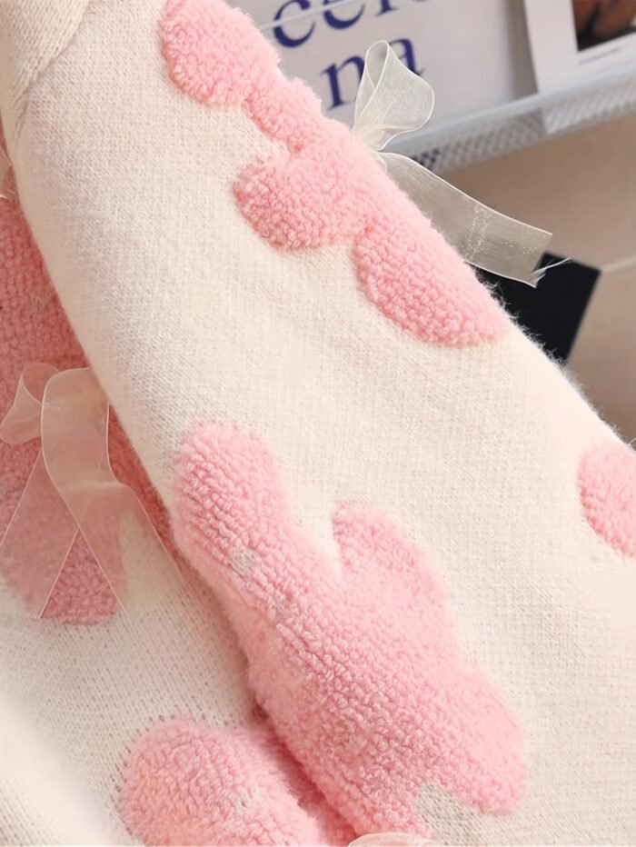 Women's Elegant Sweater - Pastel pink, Soft Sweater Sweater for Fall/Winter/All Seasons, Chic Sweater for Everyday & Formal Outfits, Cute Sweater, Casual Wear, Round Neckline, Medium Elasticity - Image 4
