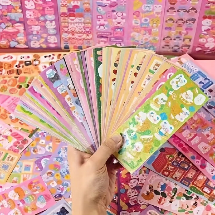 100pcs/set of different styles stickers, suitable for laptops, diaries, refrigerators, doors and windows, toilet decals, decorative paper stickers, creative journaling and handmade stickers, holiday gift collection - Image 3