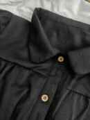 [Chic Blouse] Lightweight Polyester Summer Short Sleeve Blouse for Women | Chic, Casual Yet Stylish, Sweet Doll Collar, Button-Up Shirt with Chest Pockets