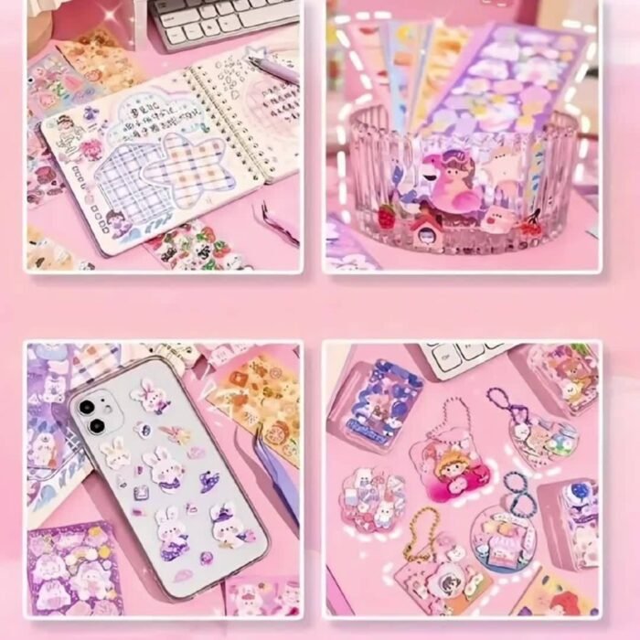 100pcs/set of different styles stickers, suitable for laptops, diaries, refrigerators, doors and windows, toilet decals, decorative paper stickers, creative journaling and handmade stickers, holiday gift collection - Image 12