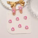 50pcs Sanrio Series Nail Art Rhinestone Kits - Kawaii Cat Kuromi Melody Colorful Resin Rhinestones for DIY Manicure