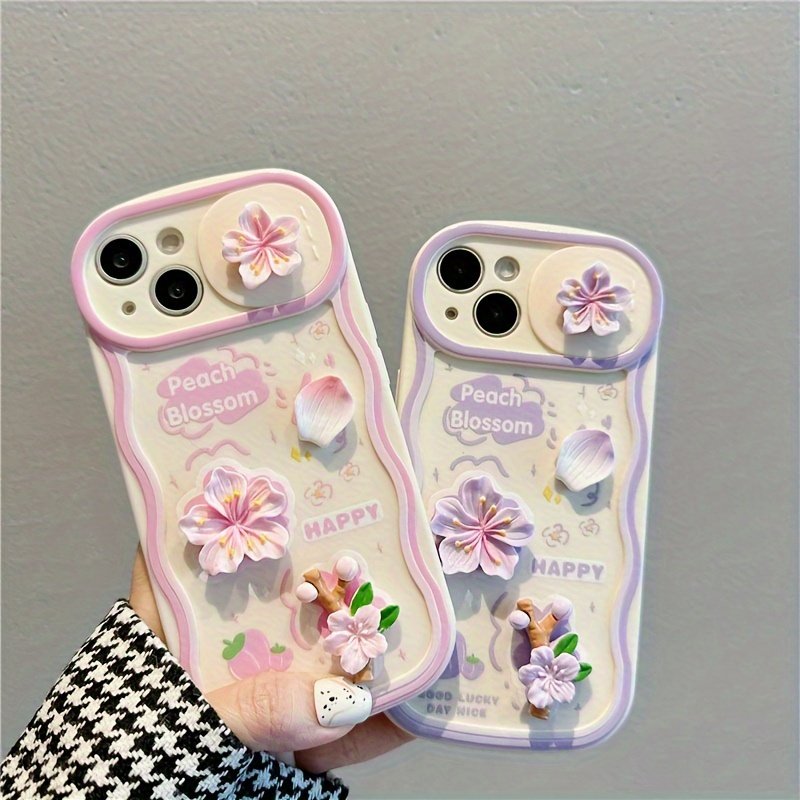 Adorable 3D Floral Soft Case for Iphone Models 15, 14, 13, 12 Pro Max, 14, 15 Plus, And 11, Featuring Petal Push Camera Lens Protection And Shockproof