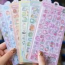 More than 300 different cute 3D stickers-light color design, suitable for mobile phone shell, hand curtain decoration and handicraft, fun stickers, diary embellishment, three-dimensional stickers