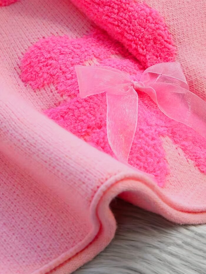 Women's Elegant Sweater - Pastel pink, Soft Sweater Sweater for Fall/Winter/All Seasons, Chic Sweater for Everyday & Formal Outfits, Cute Sweater, Casual Wear, Round Neckline, Medium Elasticity - Image 7