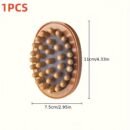 1 or 2 Pieces Natural Wooden Handheld Massager Body Brush for Muscle Relaxation, Sauna SPA Head Massage - Suitable for 12 Months & 4 Seasons