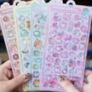 More than 300 different cute 3D stickers-light color design, suitable for mobile phone shell, hand curtain decoration and handicraft, fun stickers, diary embellishment, three-dimensional stickers