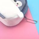 Adorable Penguin-Themed Compact Zip Wallet for Women - Soft Corduroy Material, Mixed Colors, ID Card Compartment, Polyester Lined, Modern Style - Perfect Gift Choice, Penguin Gifts