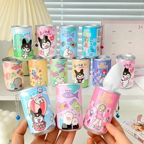 Cartoon Design 30pcs Portable Wet Wipes for Office Desk, Travel Cleaning, and Hygiene