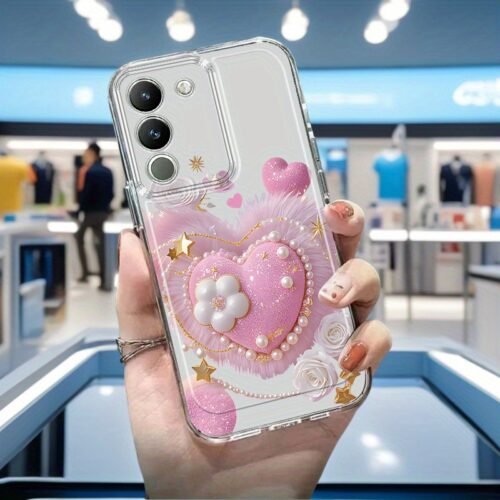 Phone Case Suitable for Vivo Y01 Y02S Y03T Y12S Y15S Y16 Y17S Y20 Y21 Y22 Y27 Y28S 5G Y31 Y33S Y35 Y36 Y53S Y55 5G Y100 4G Y200 V23 V27 Pro V29E V29 Lite V30 V30 Pro V30E V40 V40 Pro Cartoon Transparent Shockproof Full Coverage TPU Phone Cover Simple Fashion Anti-Shock Soft Shell Protective Case with Creative Pattern CQMTKKTM34736