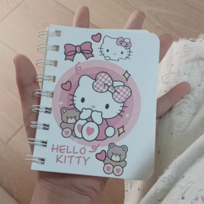 Sanrio for hello kitty Spiral Notebook - Pink, Cute Stationery Gift, Durable Plastic Spiral Binding Journal, Office Planning Decor, Fun Design, Practical Notebook, Anime Theme, Paper Material, No Feathers, for Hello Kitty Notebook | Playful Design | Durable Plastic Binding, for Hello Kitty Accessories - Image 8