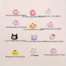 50pcs Sanrio Series Nail Art Rhinestone Kits - Kawaii Cat Kuromi Melody Colorful Resin Rhinestones for DIY Manicure