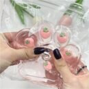 Giant Pink Transparent Strawberry Cat Paw Squeeze Toy - Super Soft TPR Material, Novelty Squeeze Toy with Pink & White Strawberry Design, Perfect Gift for Halloween, Christmas, Valentine'S Day, Cat Toy, Festive Gift Item, Playful Design, Durable Play Item, Best for Christmas, Perfect for Thanksgiving, Fluffy Textured Claw Finger & Paw Accessory with Adorable  Touch Massage Glove & Red Heart Adhesive Window Seal, Impressive Height Video Scale Capabilities For Posticking Musical My