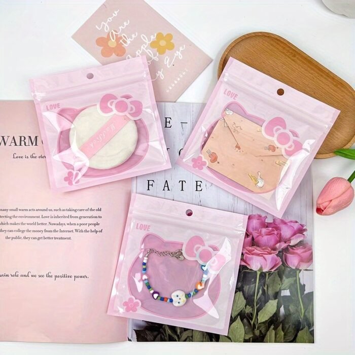 Sanrio 20pcs Sanrio for hello kitty Mini Storage Bag Y2k Cartoon Cute Self Sealing Bag Party Gift Bags Kawaii Reusable Dust-Proof Bags for Travel Accessories, Party Favors, Gift Packaging, Kawaii Design, Playful Aesthetic, Lightweight Material, Durable Plastic, Small Pouches, Mini Organizers, Anime Fans, Travelers Accessory - Image 11