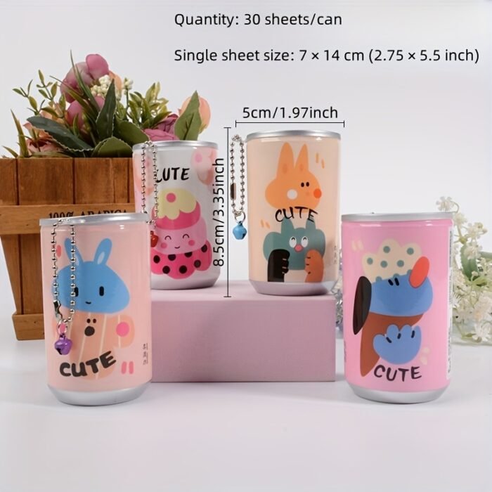 Cartoon Design 30pcs Portable Wet Wipes for Office Desk, Travel Cleaning, and Hygiene - Image 8