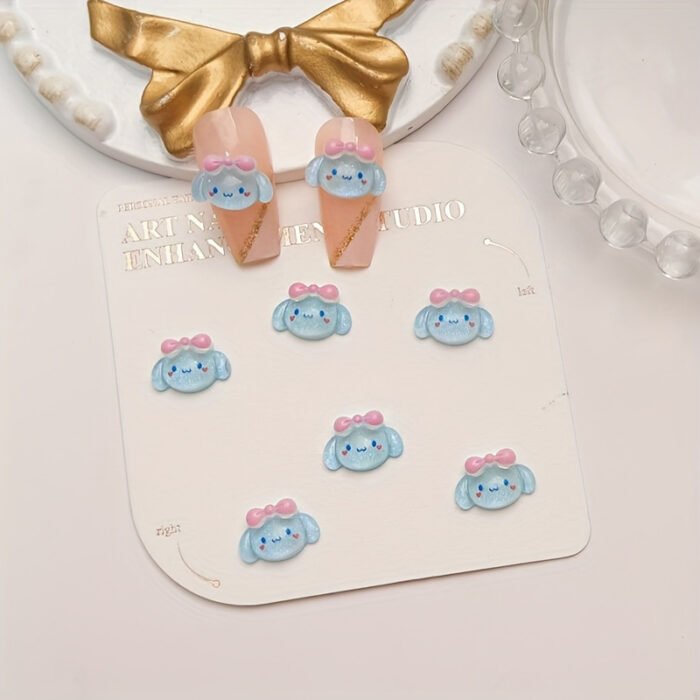 50pcs Sanrio Series Nail Art Rhinestone Kits - Kawaii Cat Kuromi Melody Colorful Resin Rhinestones for DIY Manicure - Image 5