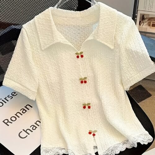 Patchwork Lace Stretch Top