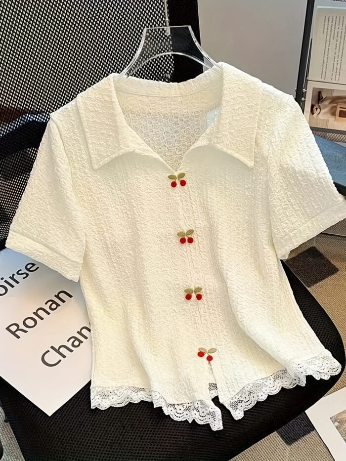 Patchwork Lace Stretch Top