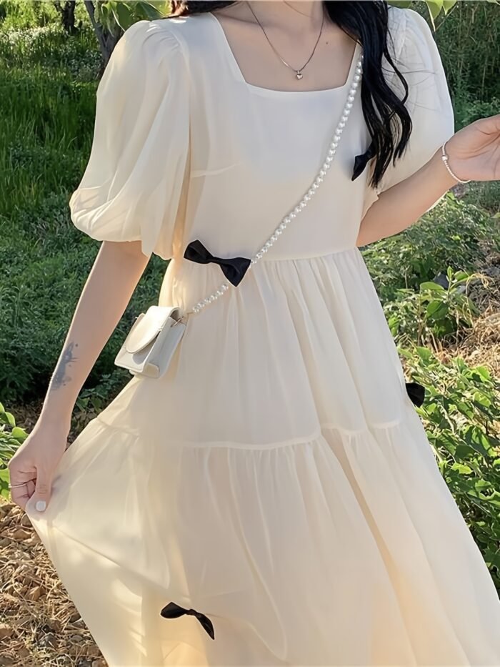 New summer styles. French gentle - style fairy - like dresses. They are fashionable and give a first - love feeling, and are super - fairy and sweet princess dresses. - Image 5