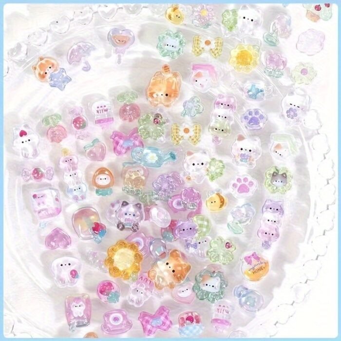More than 300 different cute 3D stickers-light color design, suitable for mobile phone shell, hand curtain decoration and handicraft, fun stickers, diary embellishment, three-dimensional stickers - Image 6
