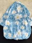 Women'S Floral Print Short Sleeve Blouse - Casual Loose Fit, Button-Up Shirt with Collar, Light Blue Floral Design, Perfect for Spring/Summer/Fall, Ladies Blouses