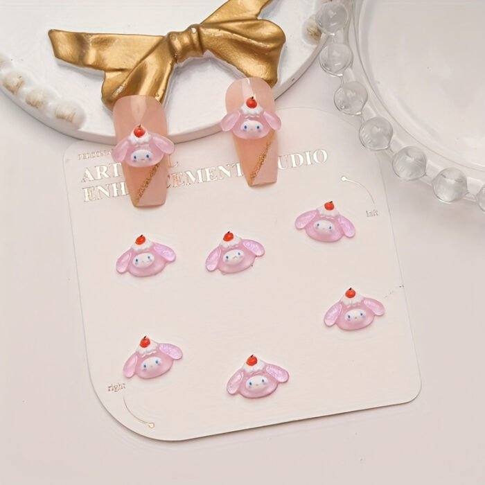 50pcs Sanrio Series Nail Art Rhinestone Kits - Kawaii Cat Kuromi Melody Colorful Resin Rhinestones for DIY Manicure - Image 10